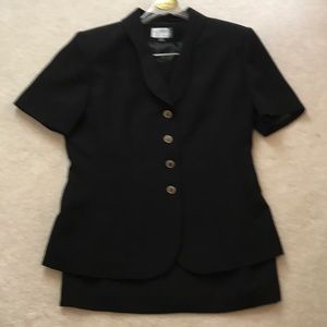 Kasper black skirt suit
